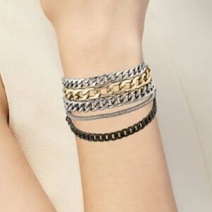 JENNY BIRD AUSTIN MULTI-STRAND MIXED METAL BRACELET